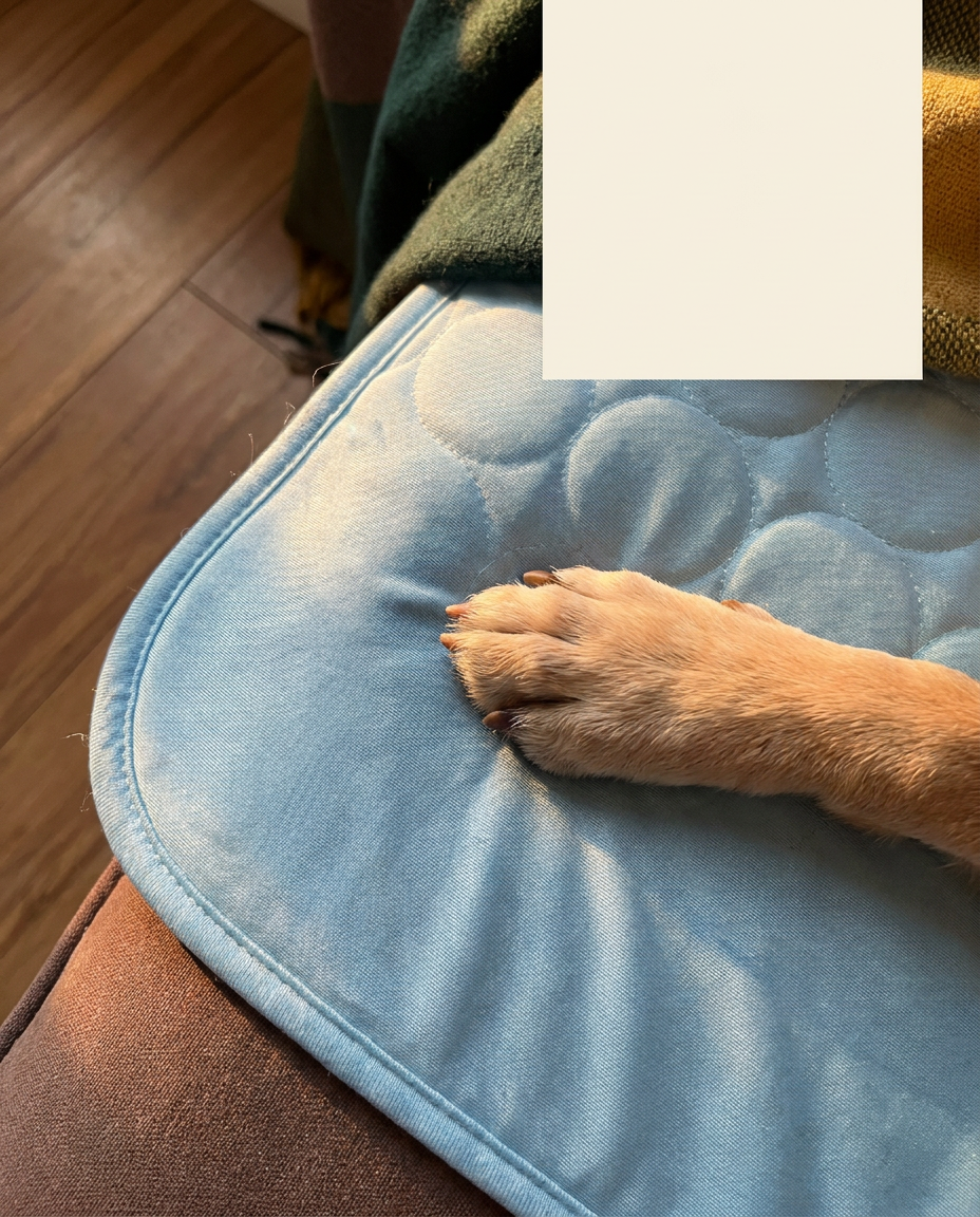 Close-up of ice-silk cooling mat fabric texture