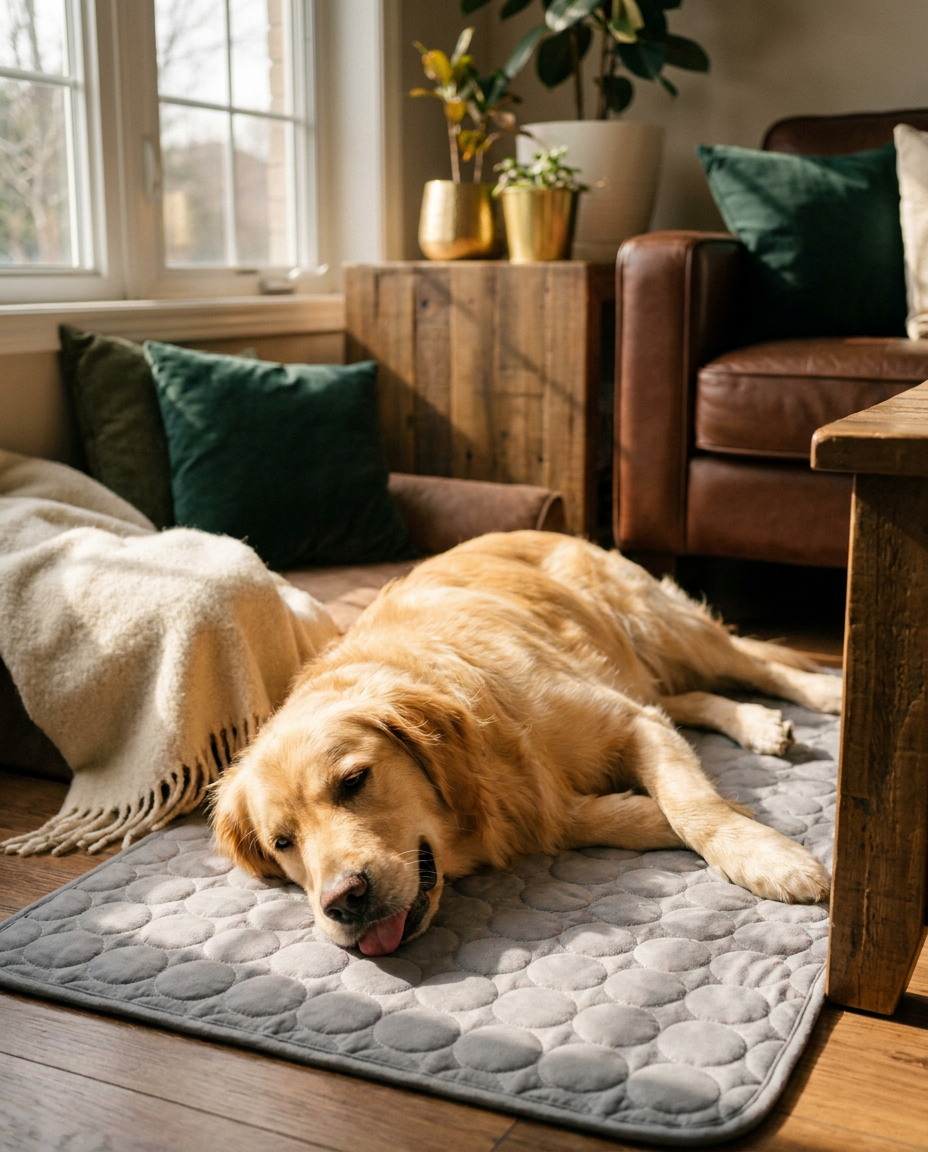 The Cooling Mat in Round Gray