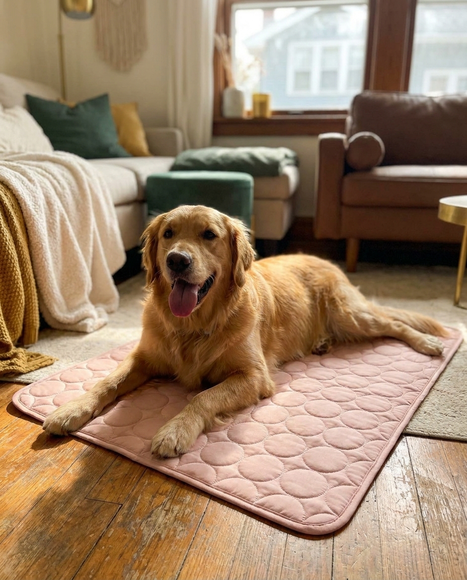 The Cooling Mat in Round Pink