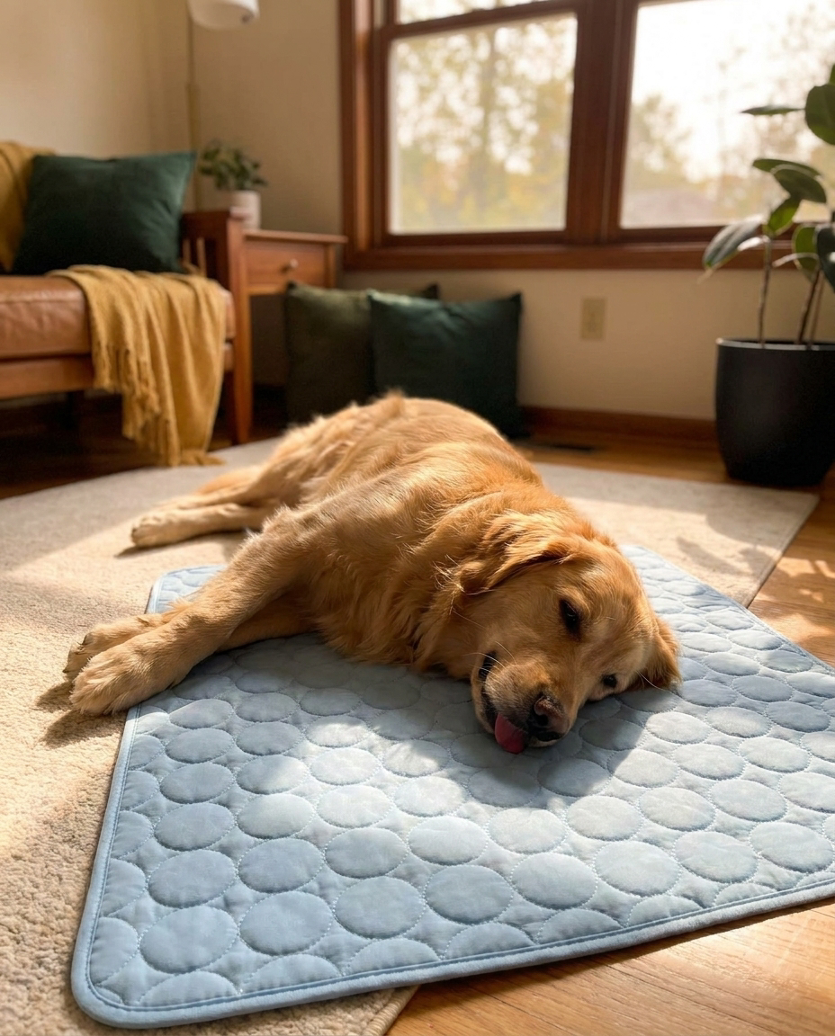 The Cooling Mat in Clover Light Blue